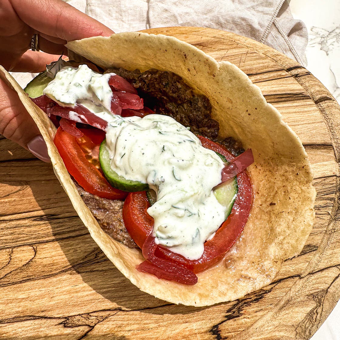 Gyro Smashed Burger Tacos