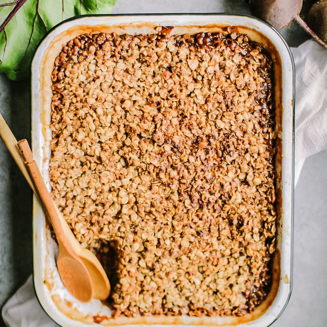 Vegan Apple Crisp with Beets