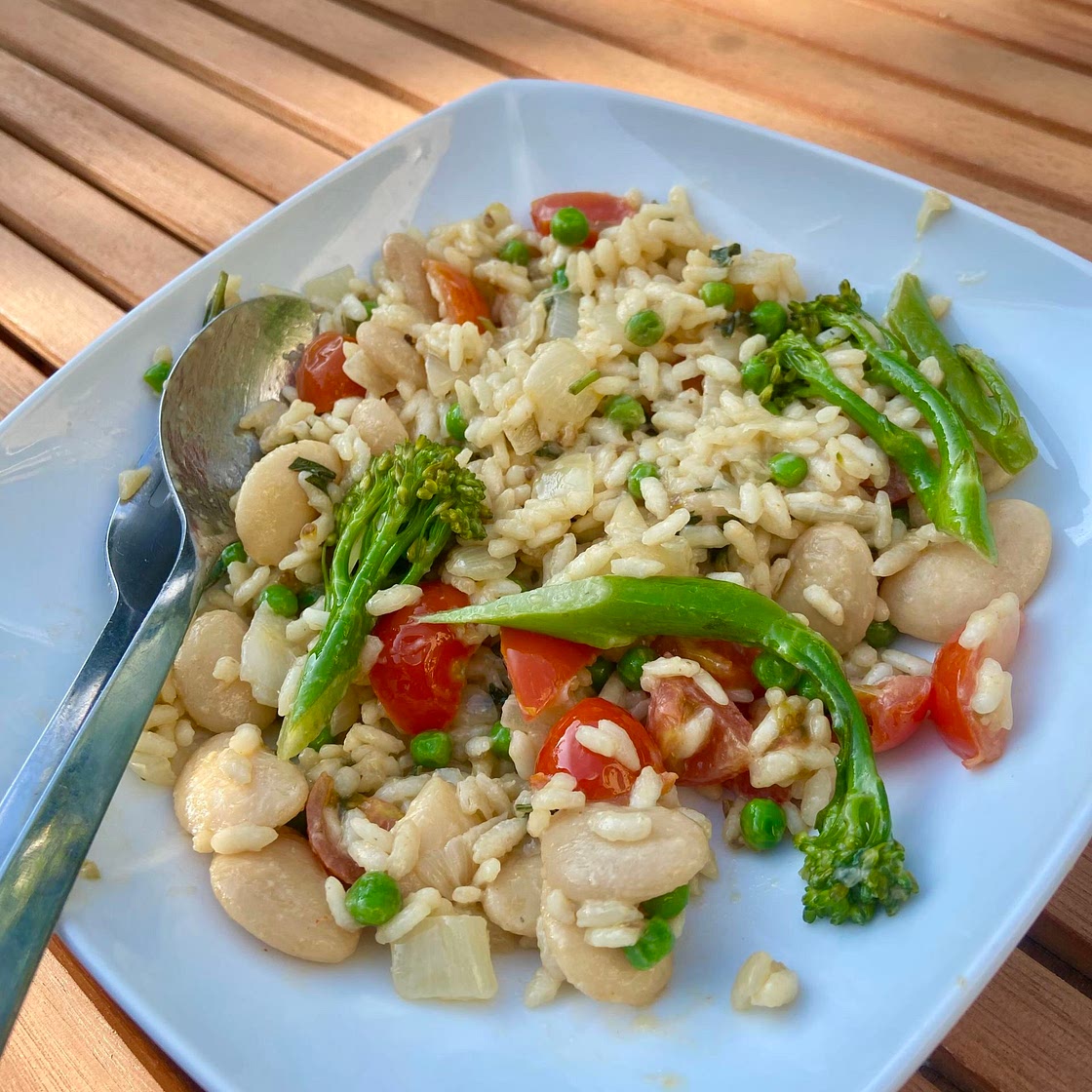 Vegetable medley coconut milk risotto 