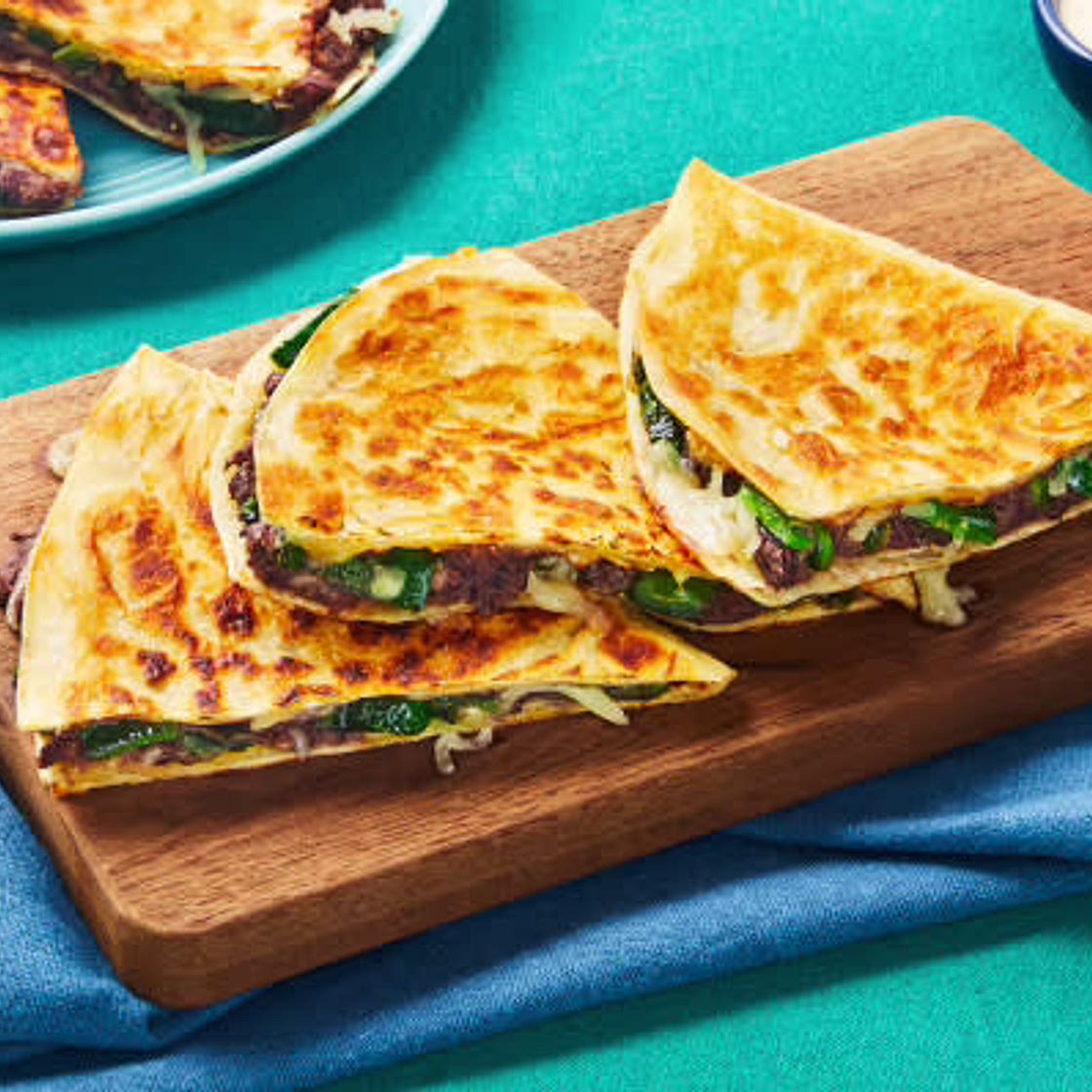 Black bean and Pepper Quesadillas 