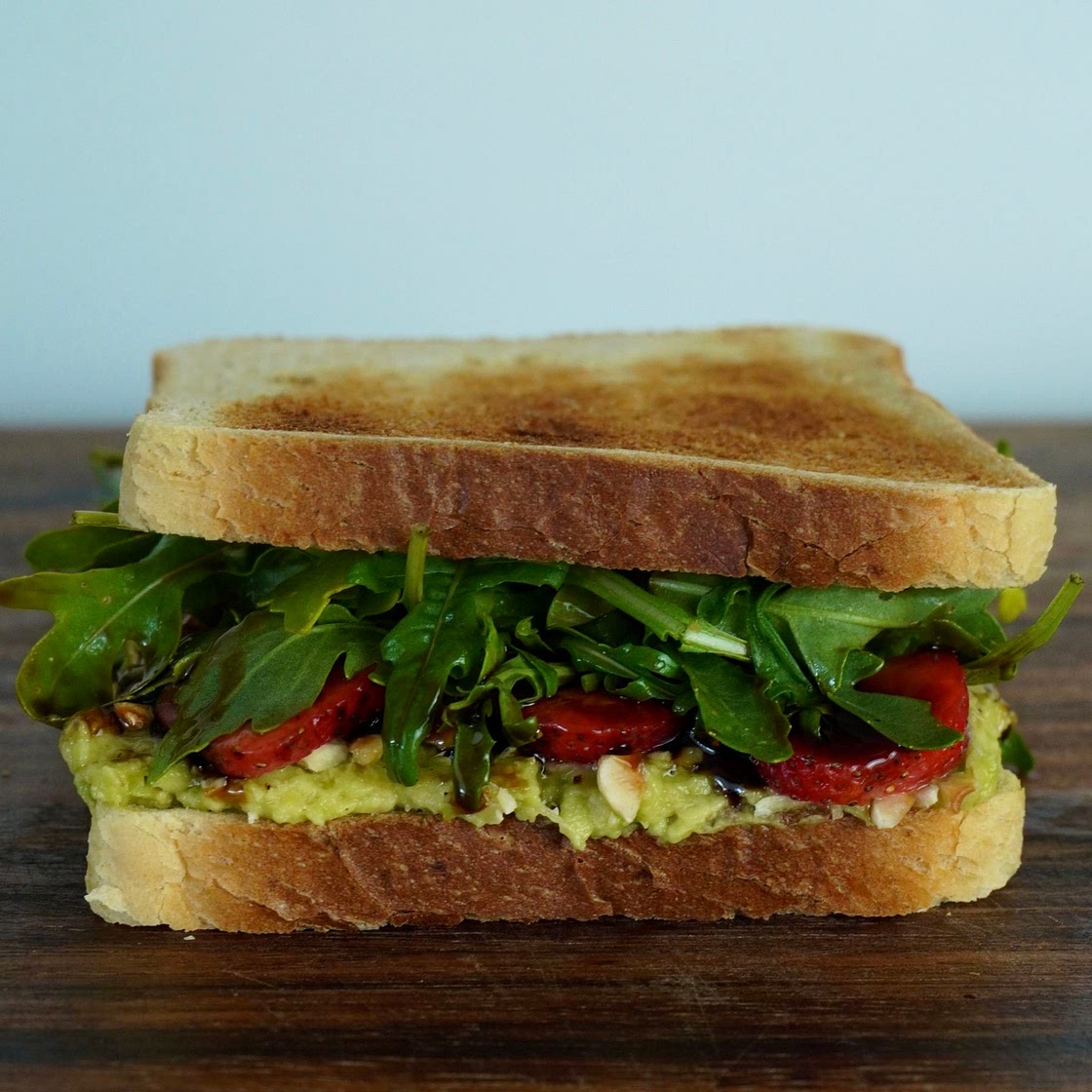 Avocado strawberry sandwich