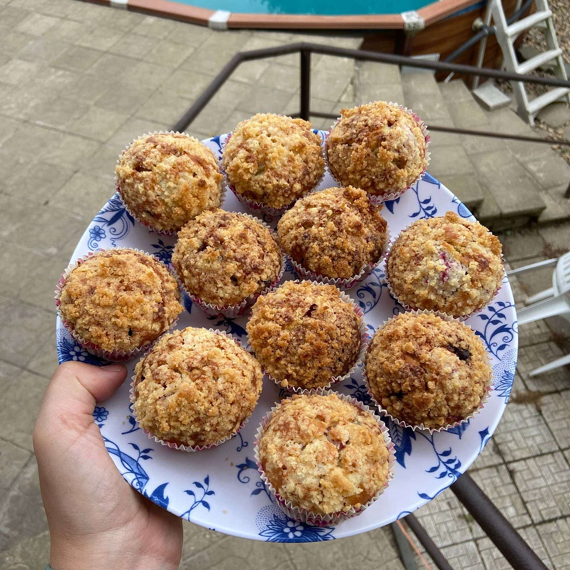 Raspberry and White Chocolate Muffins