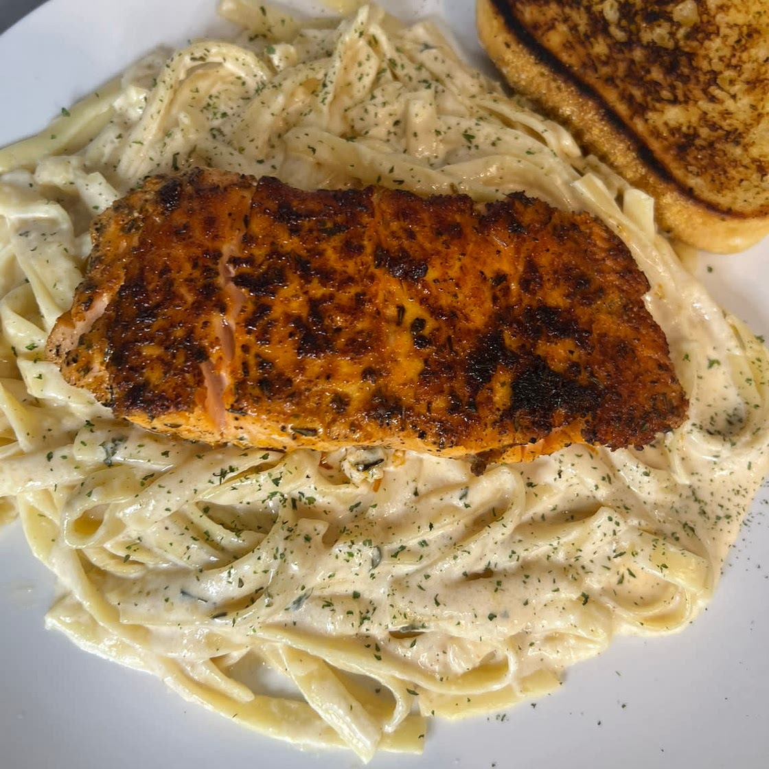 Cajun Salmon Alfredo 