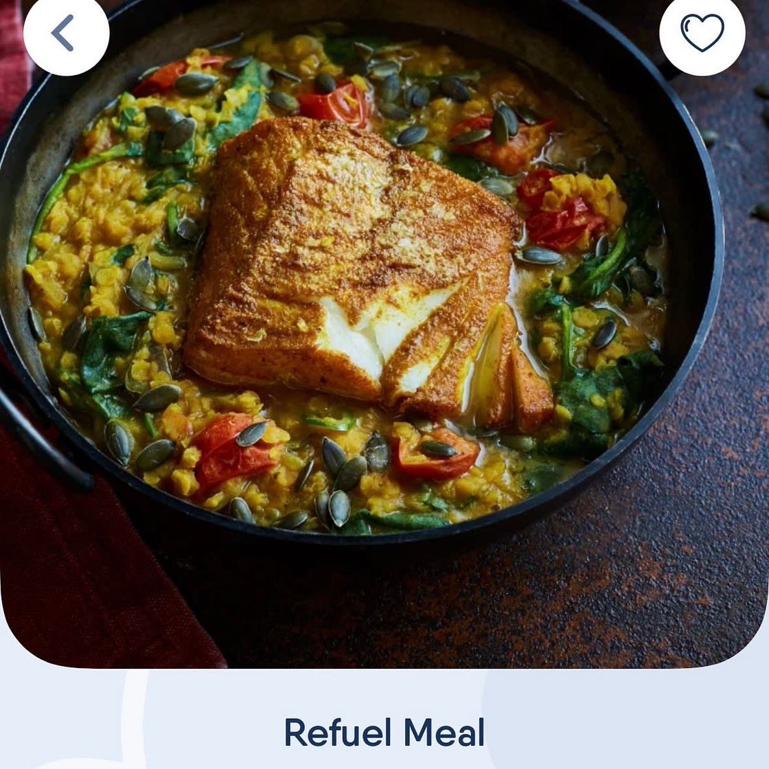 Roasted cod and spiced lentils