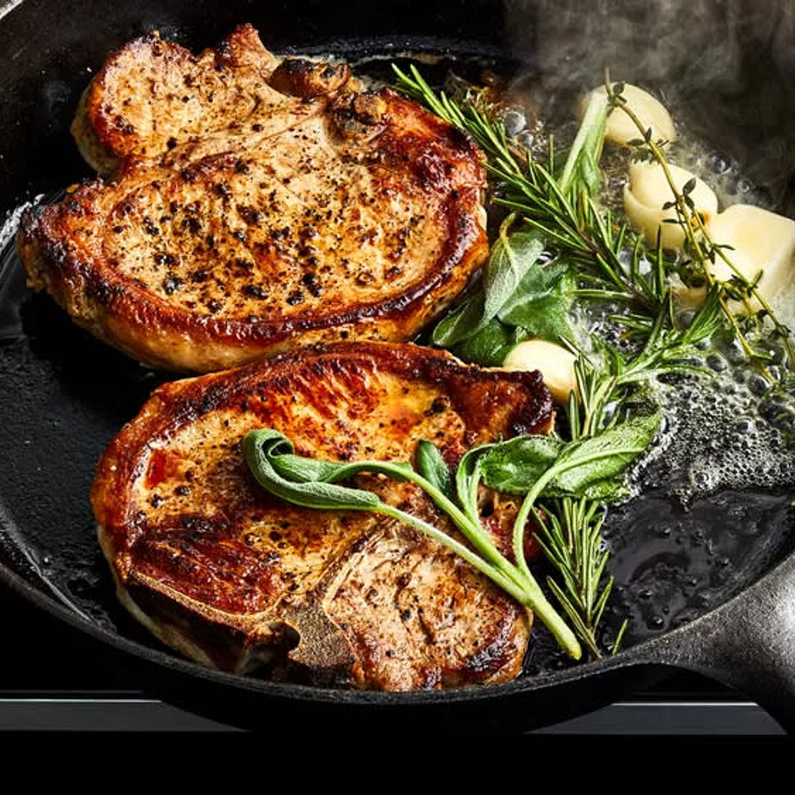 Herb-Basted Pork Chops