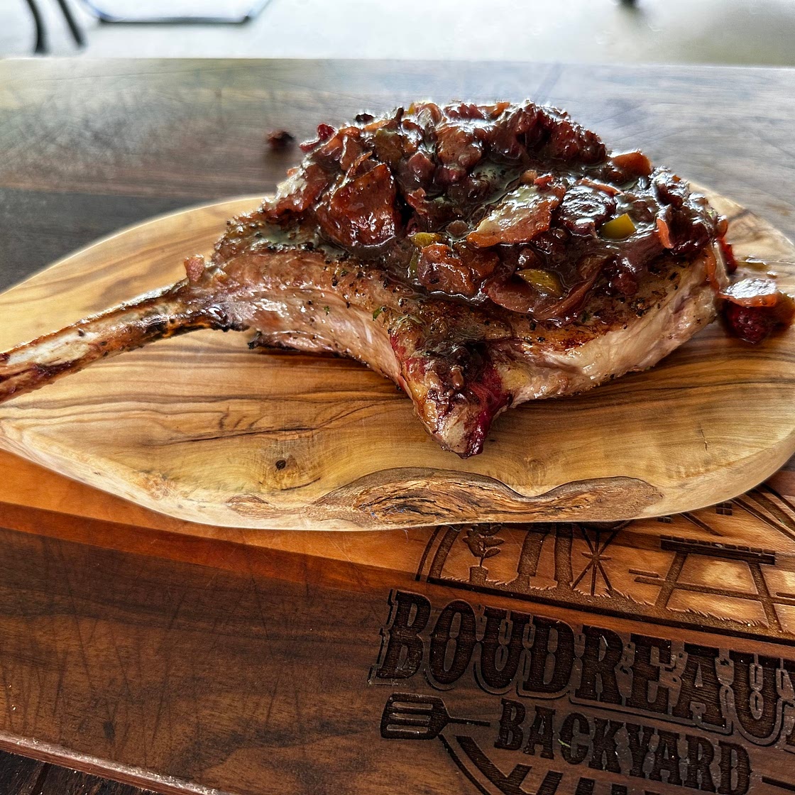 STRAWBERRY BACON JAM PORK CHOP