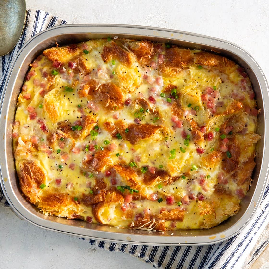 Ham, Egg, & Cheese Croissant Bake
