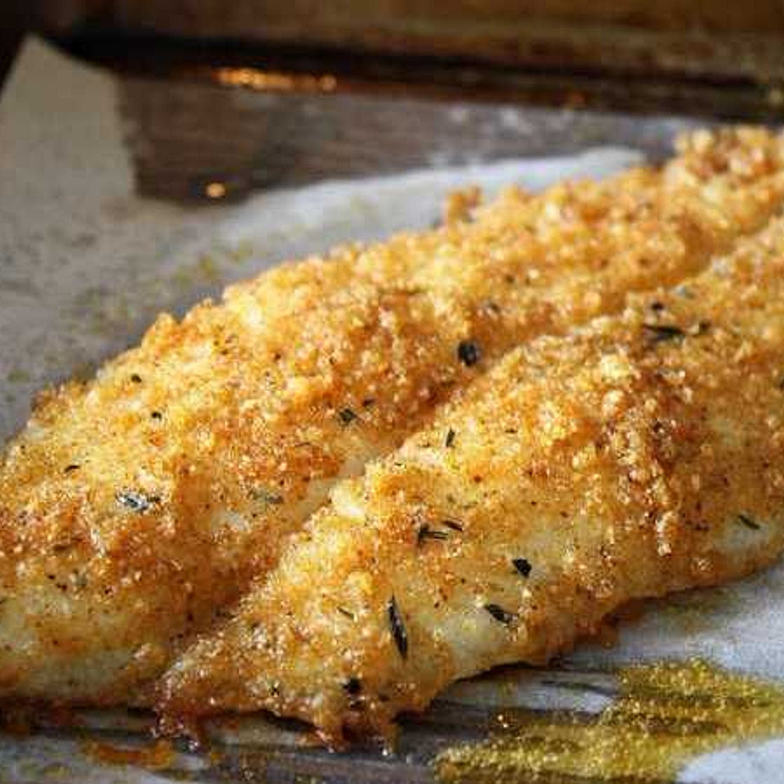 Pork Rinds Parmesan Crusted Tilapia