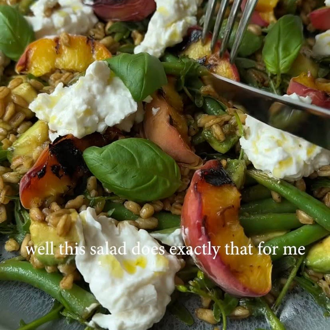 Italian Grilled Peach Salad