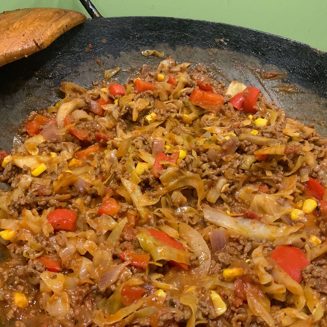 Cabbage Roll Skillet (Easy Keto Ground Beef Dinner Recipe)