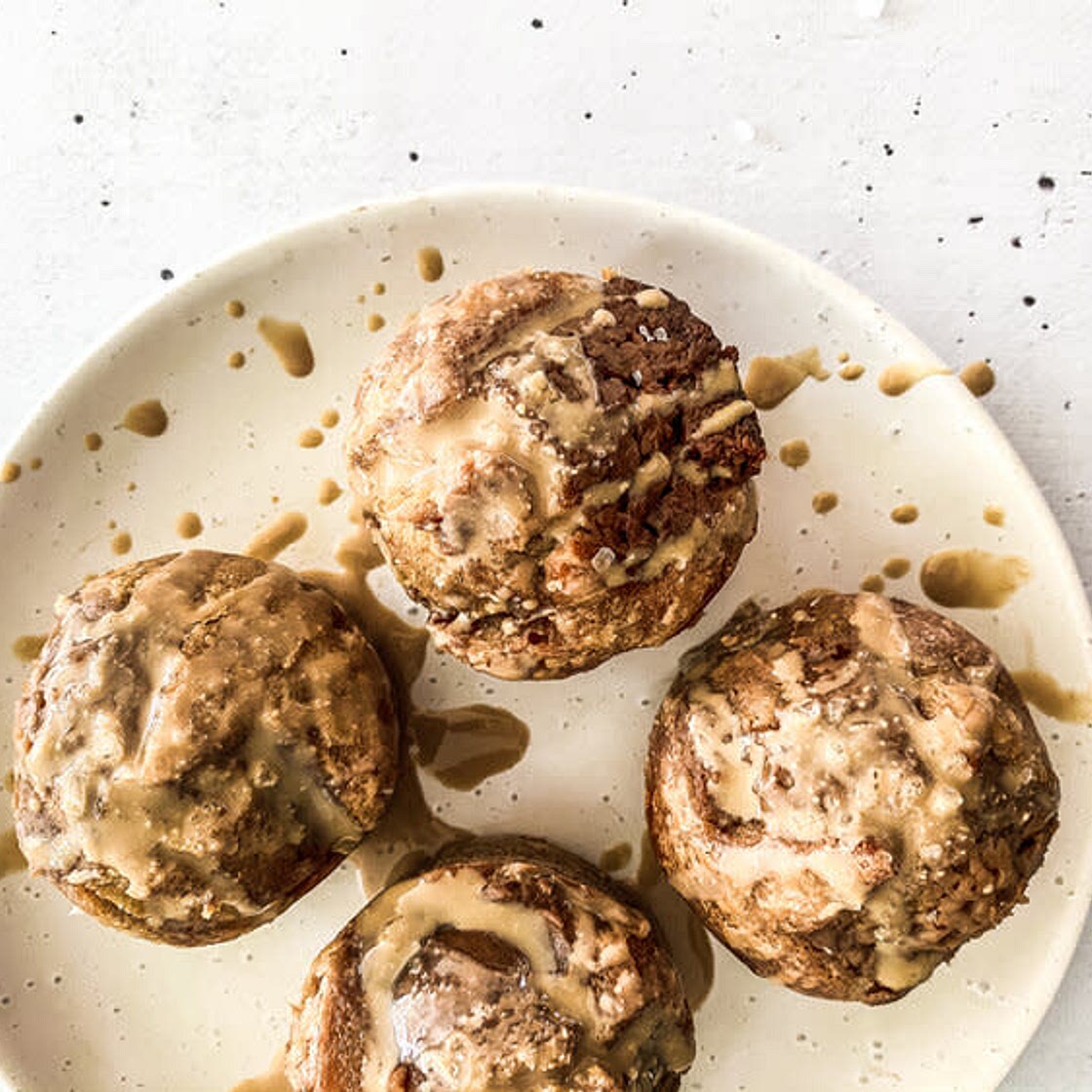 Salted Caramel Blondie Muffins