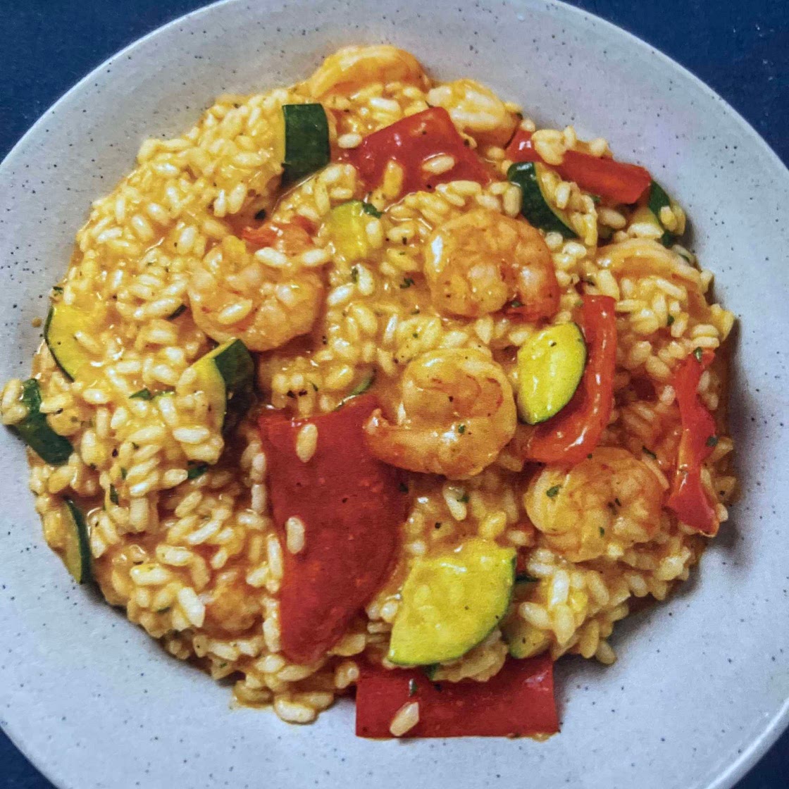 Cremiges Risotto mit zitronigen Garnelen