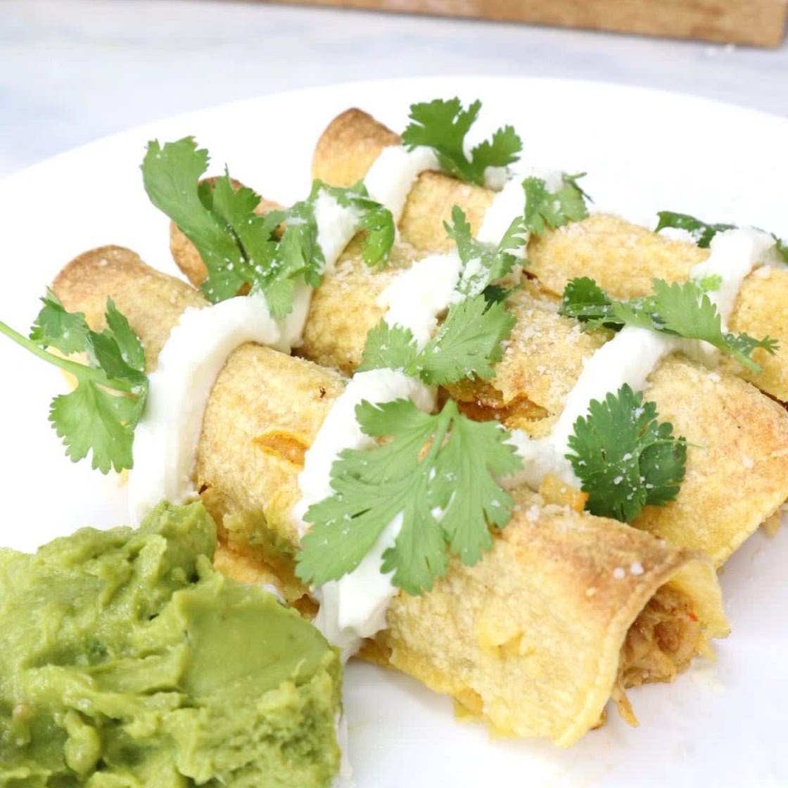 Healthy Baked Chicken Taquitos