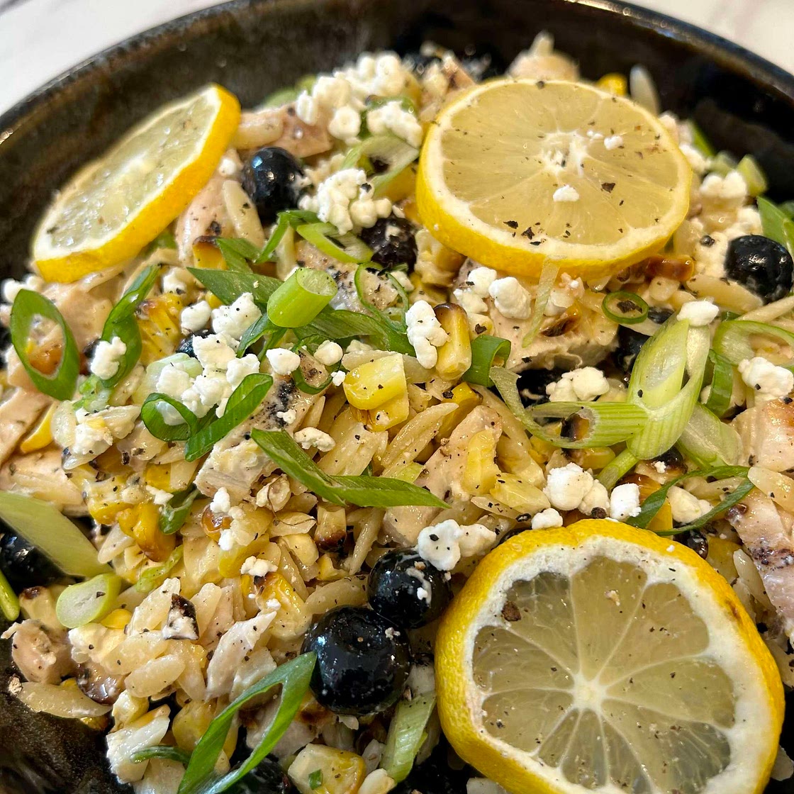 Orzo Corn Blueberry Salad