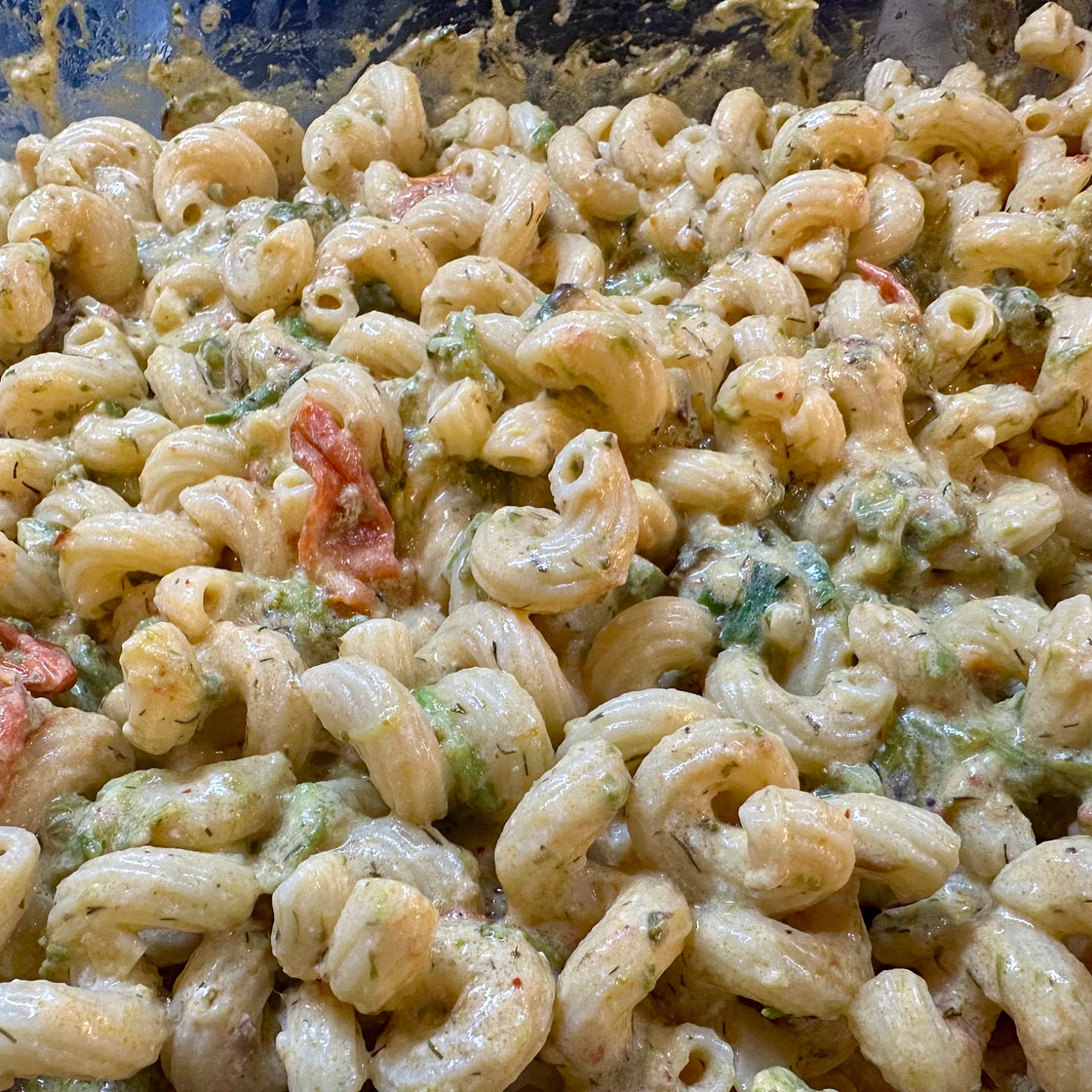 Baked Boursin Pasta with Asparagus