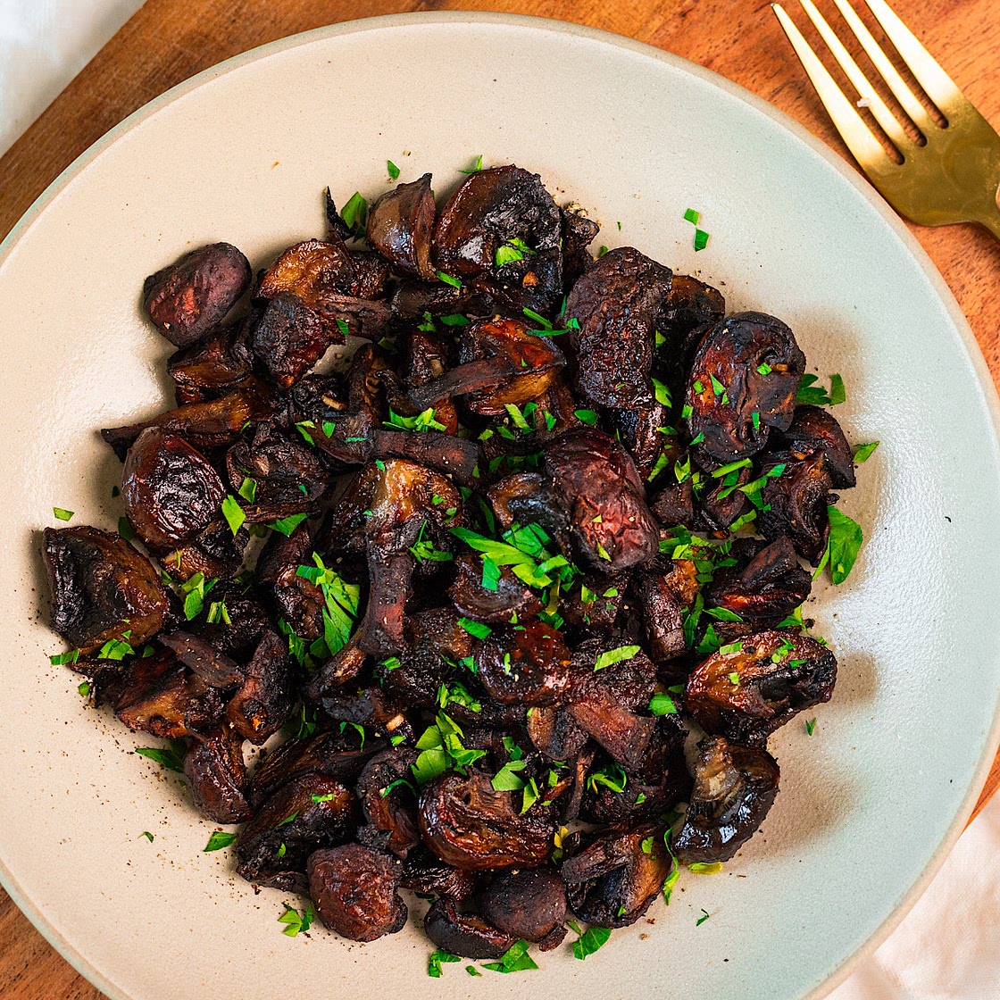 Baked Miso Honey Glazed Mushrooms