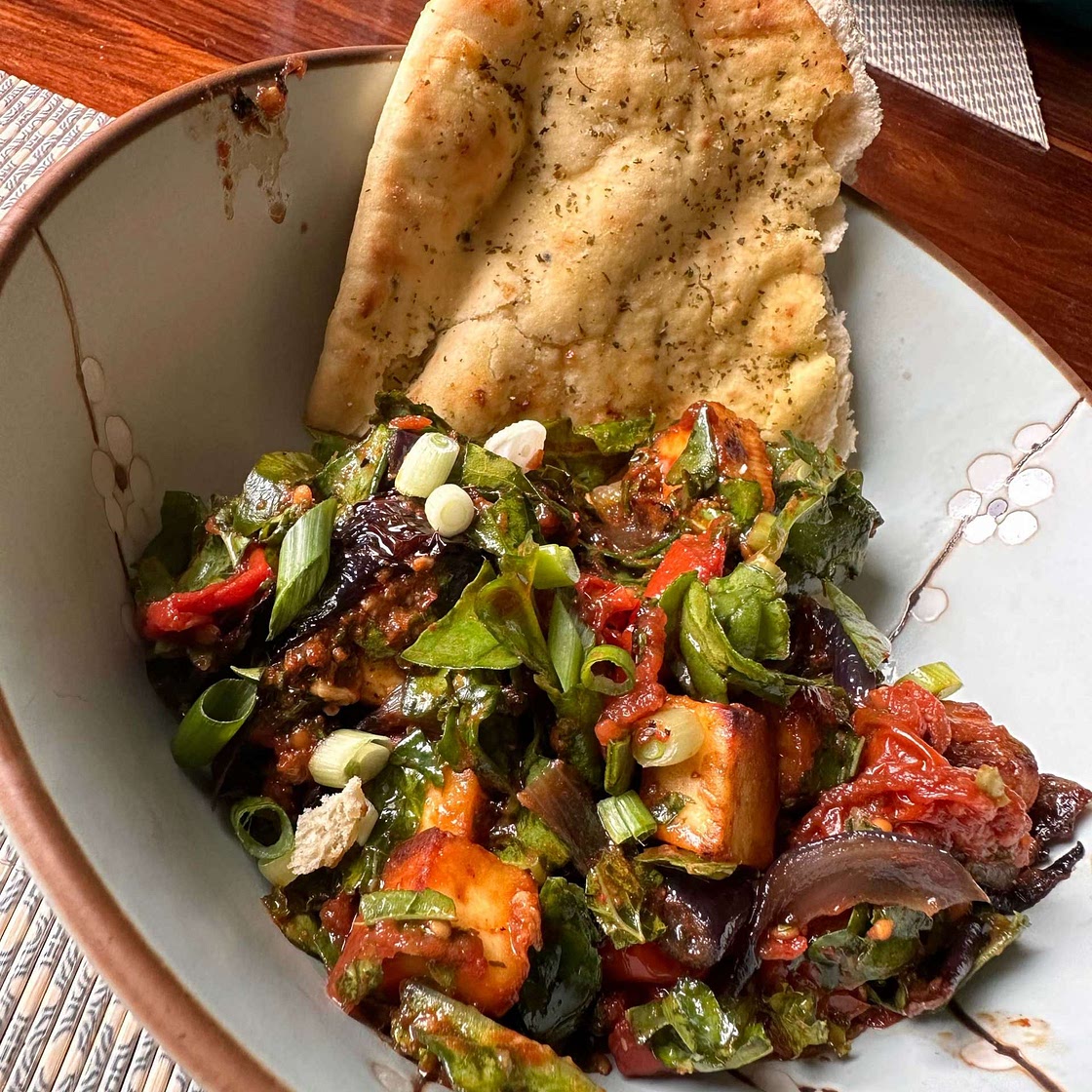 Paneer, spinach and tomato salad recipe