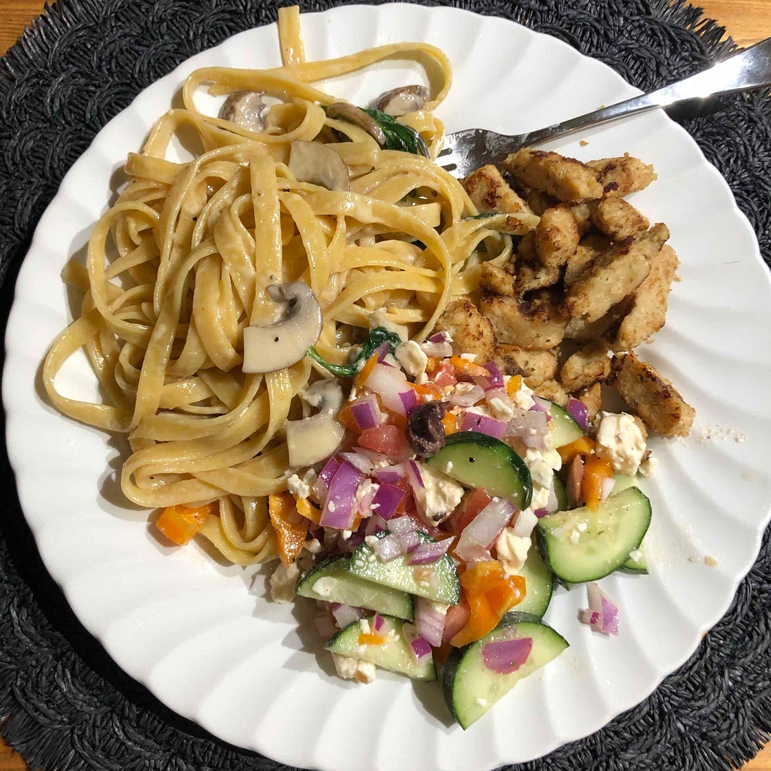 Mushroom and Spinach Pasta