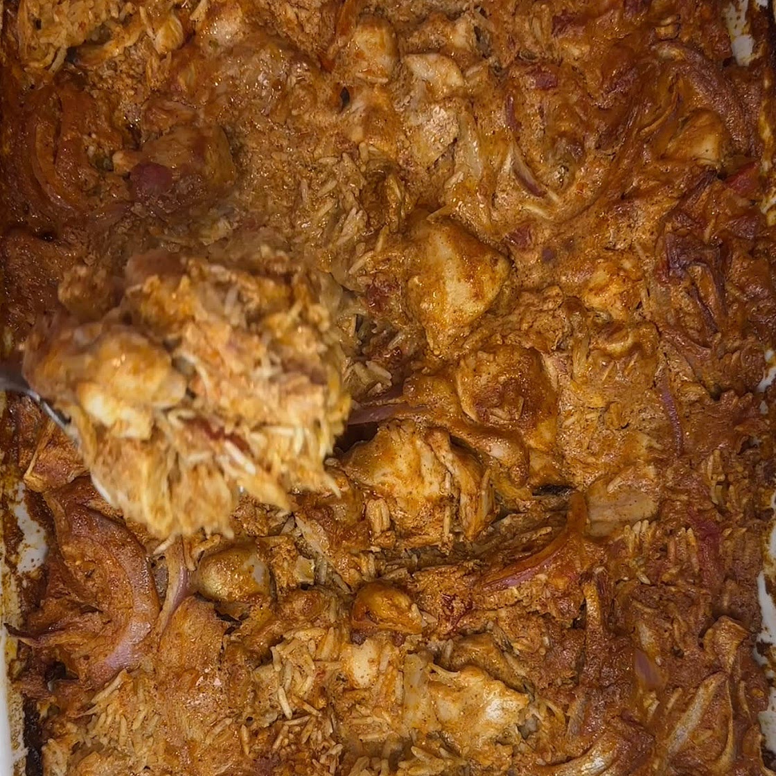 Tray bake chicken curry