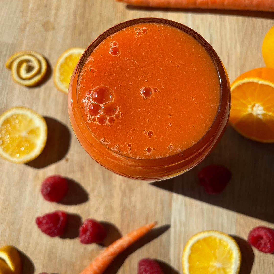 Orange Carrot Raspberry Juice 
