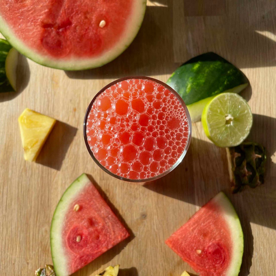 Watermelon pineapple juice 