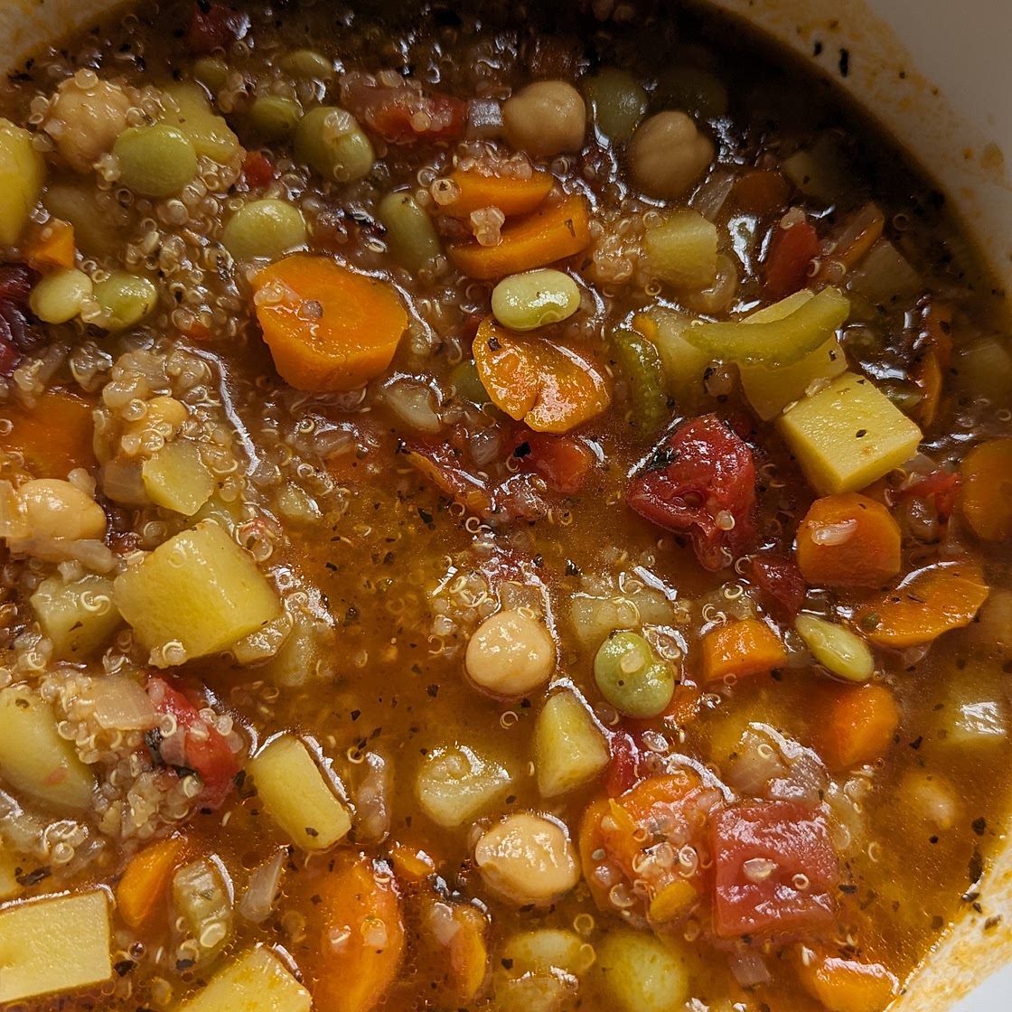 Chunky vegetable instant pot soup