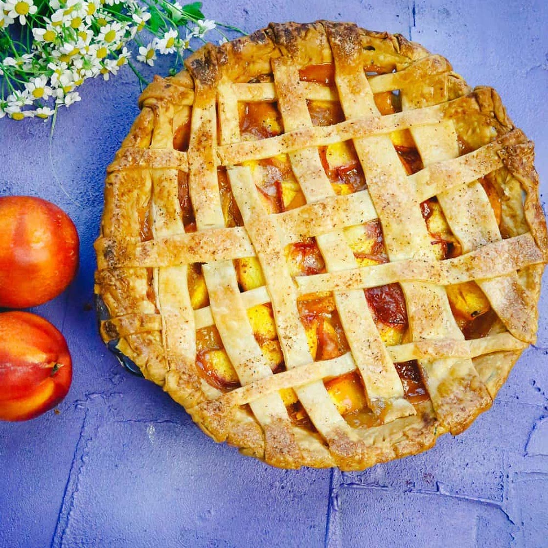 HONEY PEACH PIE (HOMEMADE)