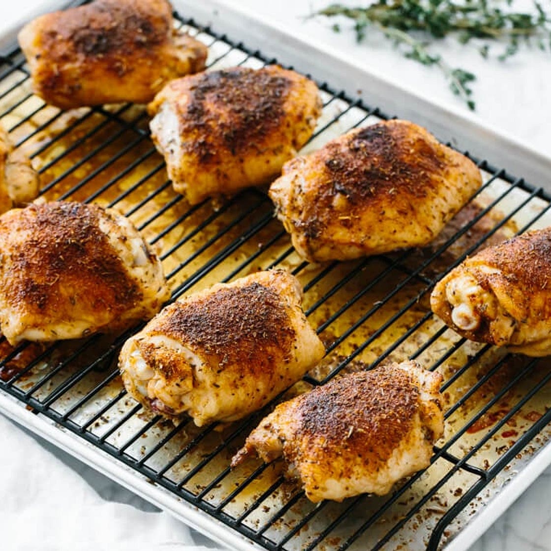 Crispy Baked Chicken Thighs