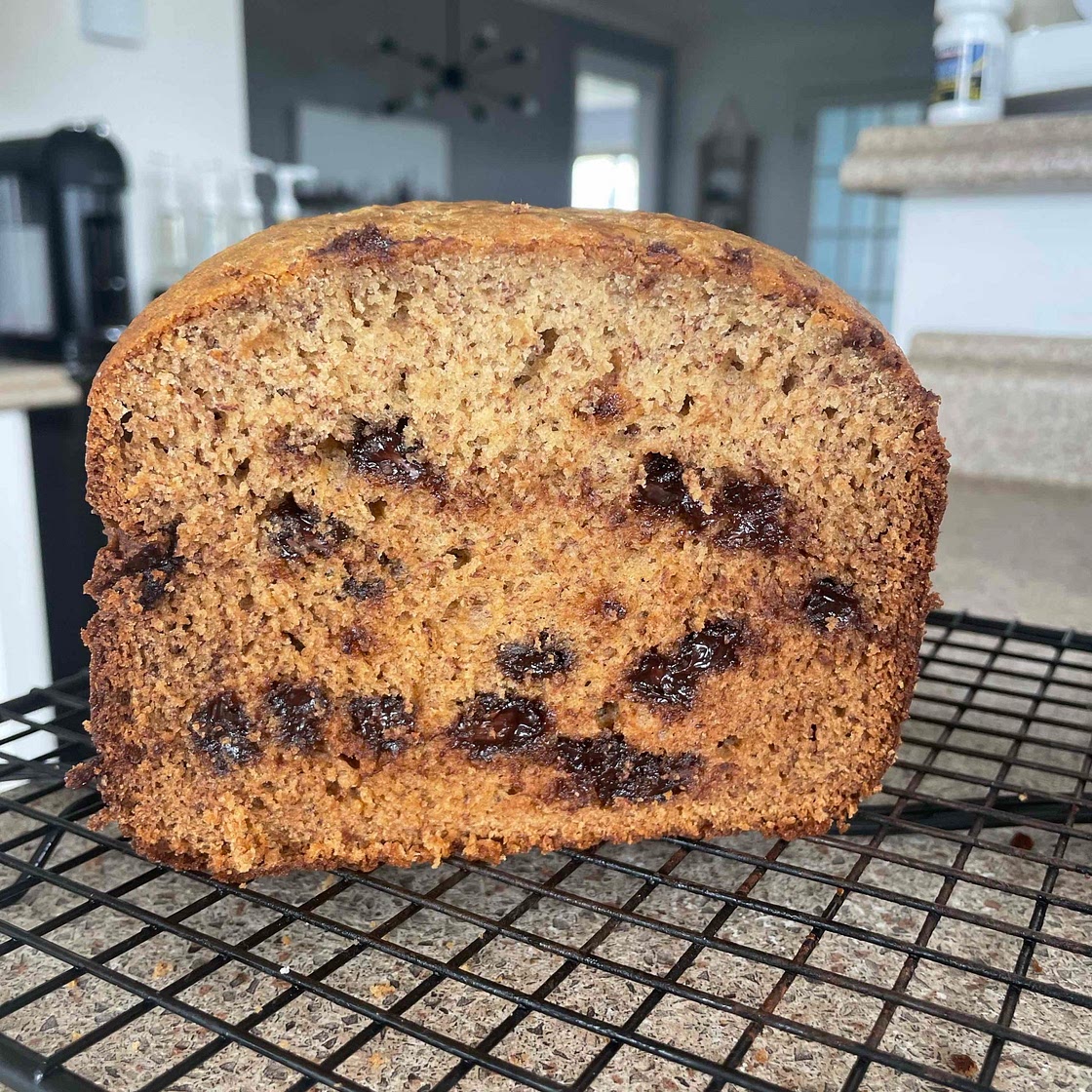 Bread machine banana bread