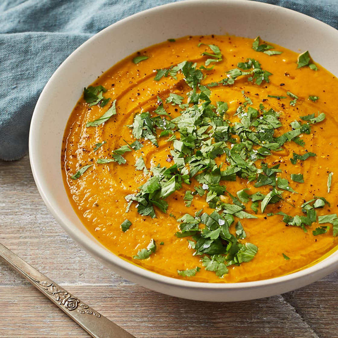 Carrot and coriander soup