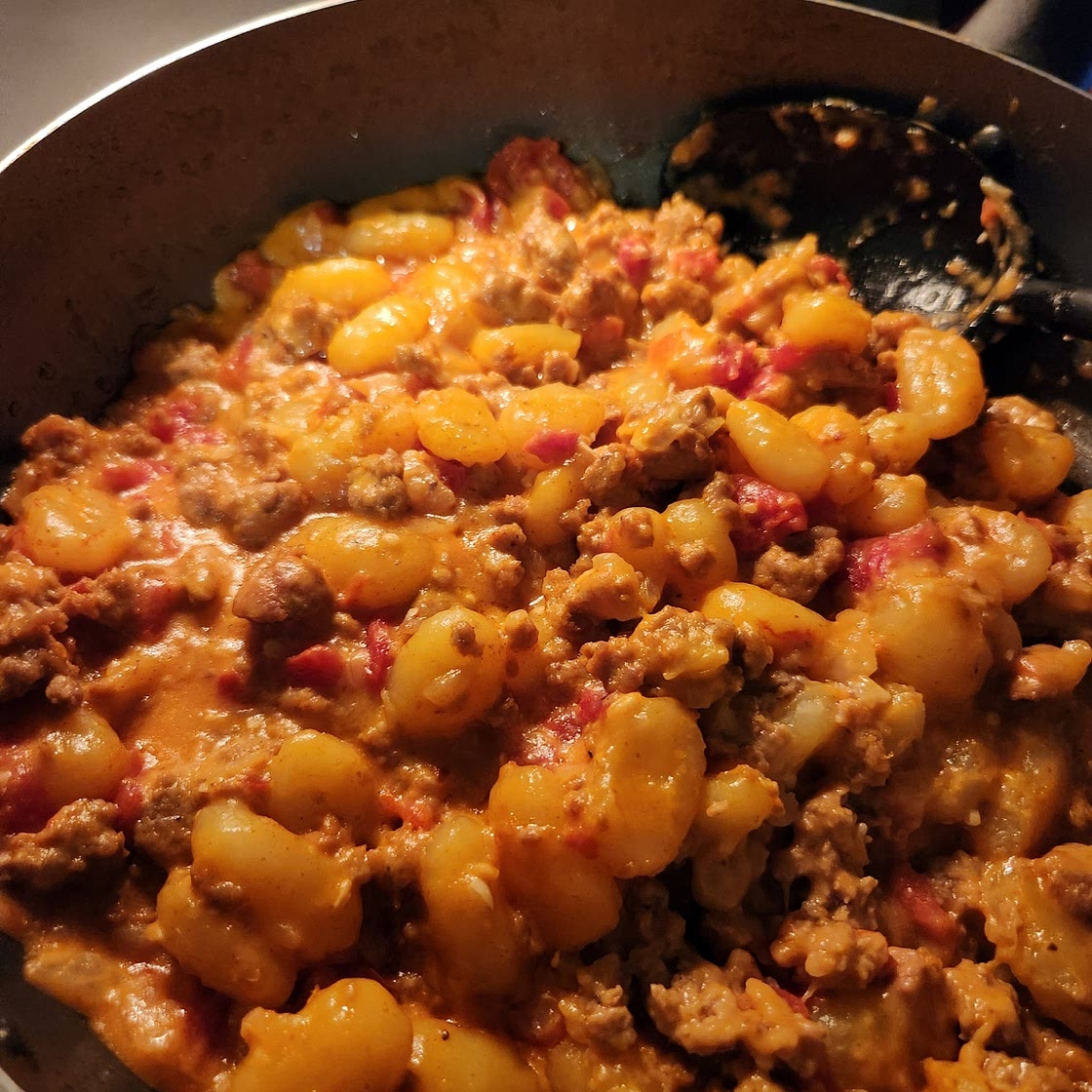 One Pan Creamy Gnocchi with Sausage