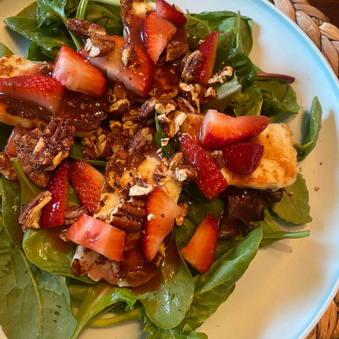 Strawberry Halloumi Salad