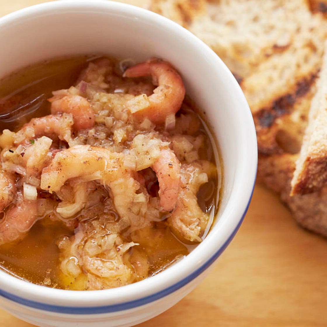 Potted shrimp with mace butter