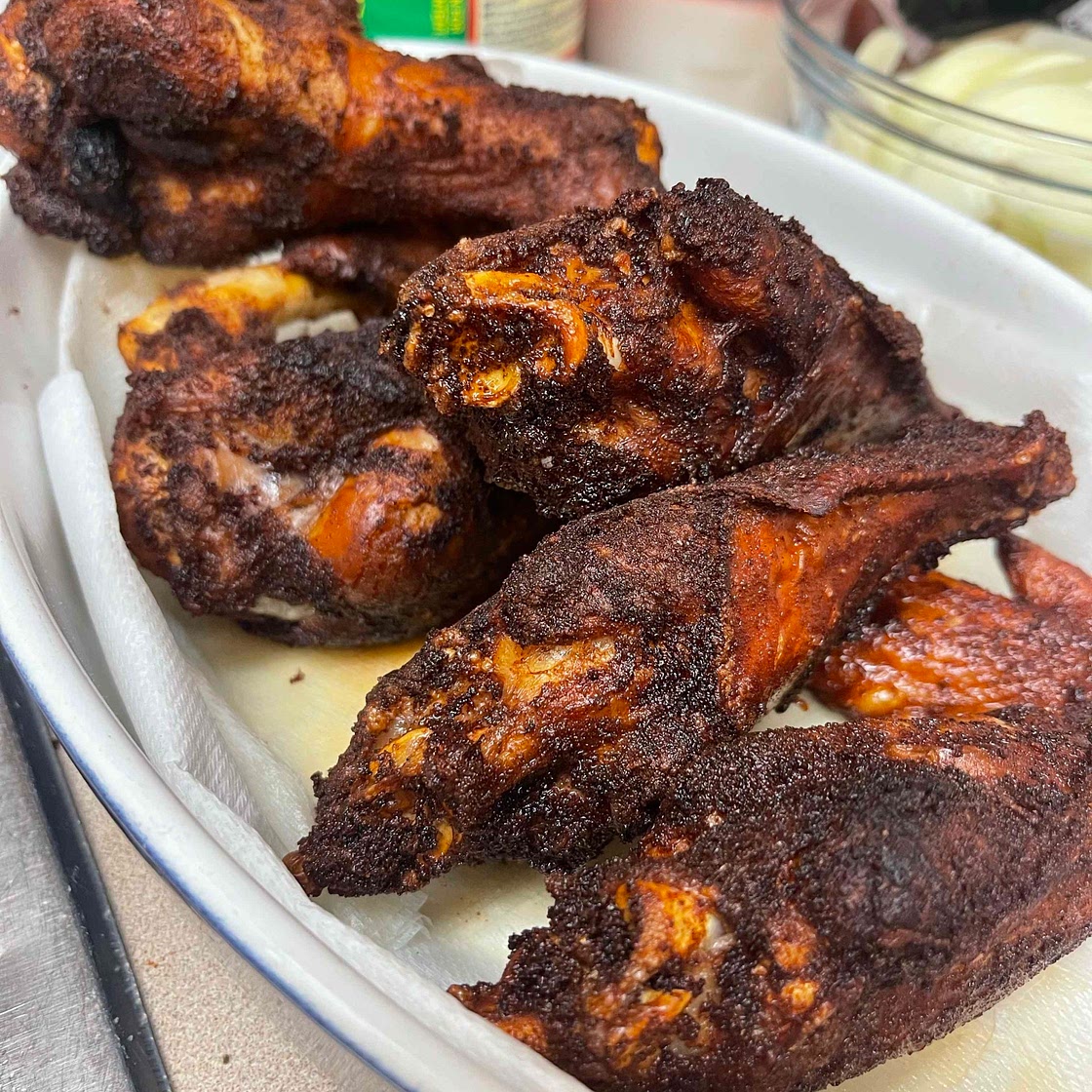 Deep fried Suraci, turkey wings and legs 