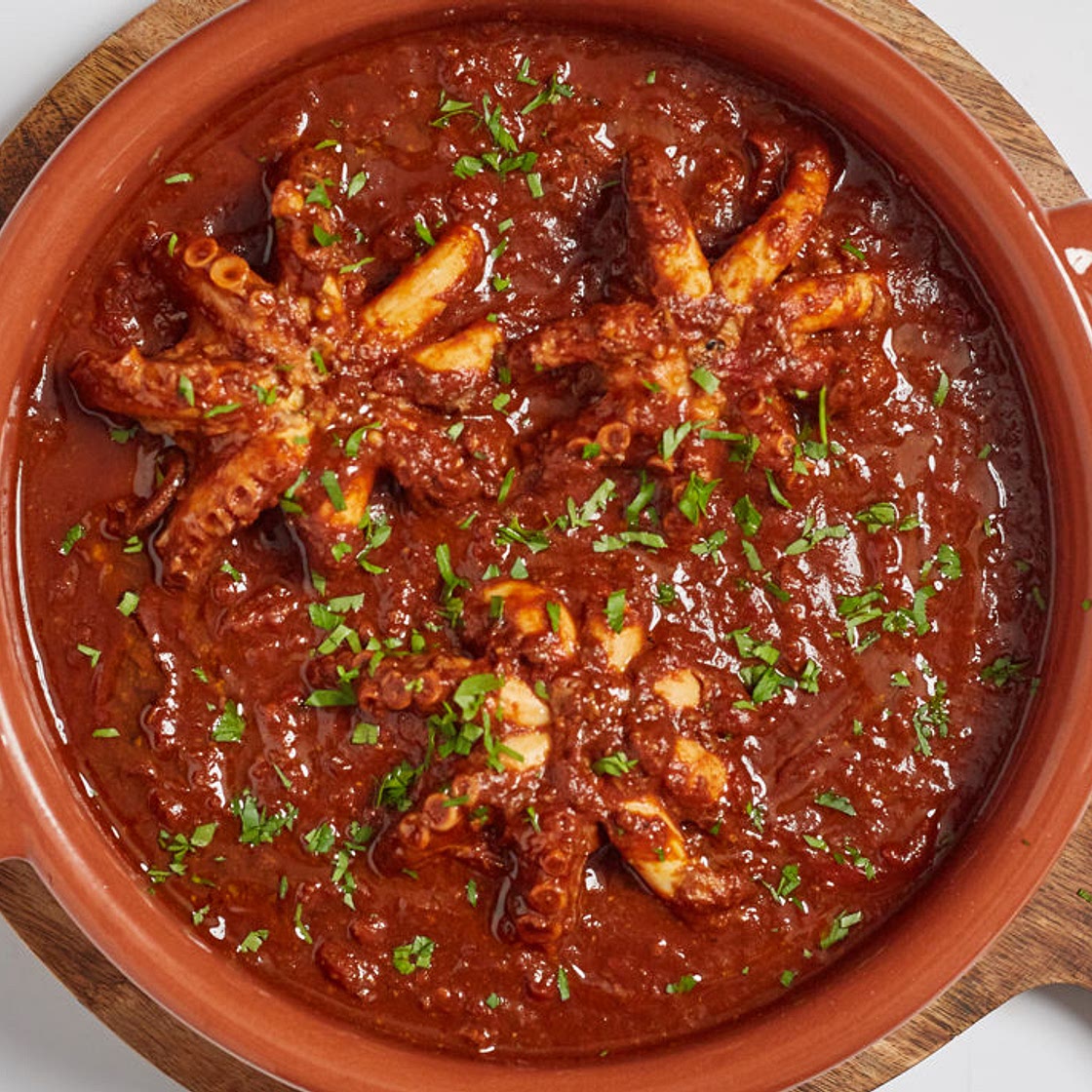 Polipetti affogati – Neapolitan octopus and tomato stew