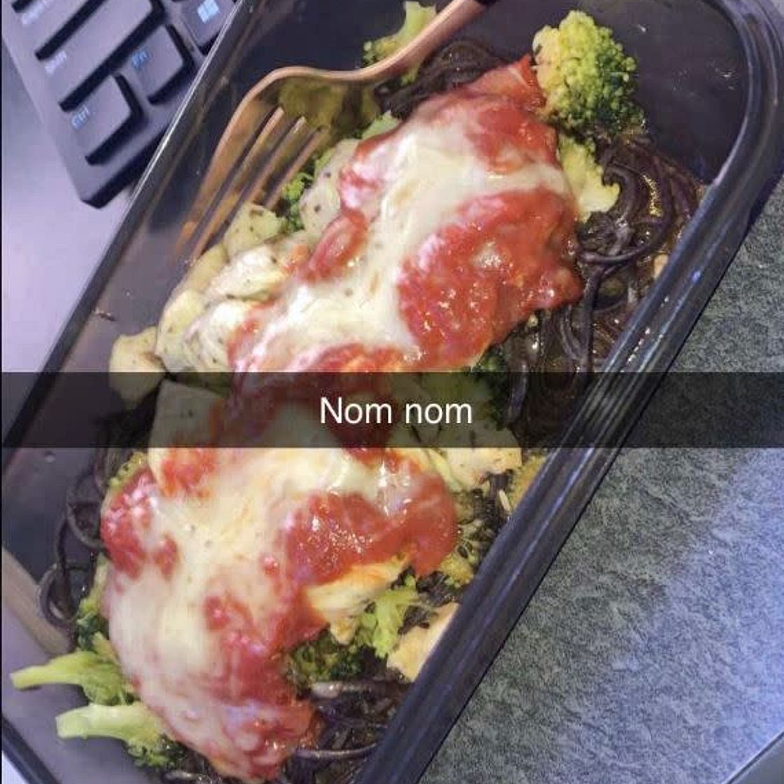 Chicken and Broccoli Soybean Spaghetti