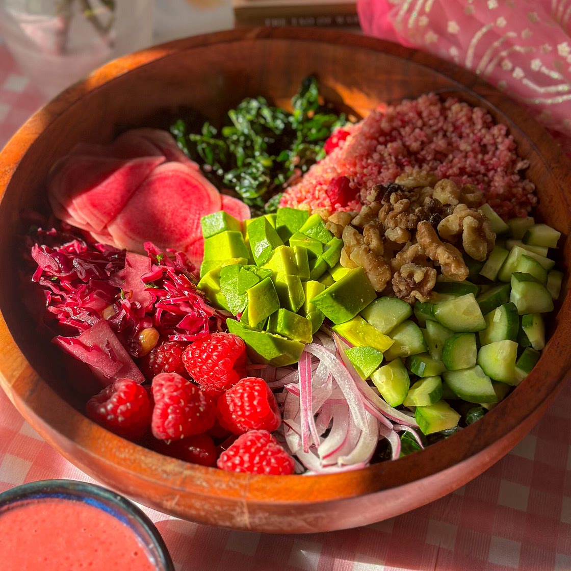 Barbie's Hot Pink Kale Quinoa Salad