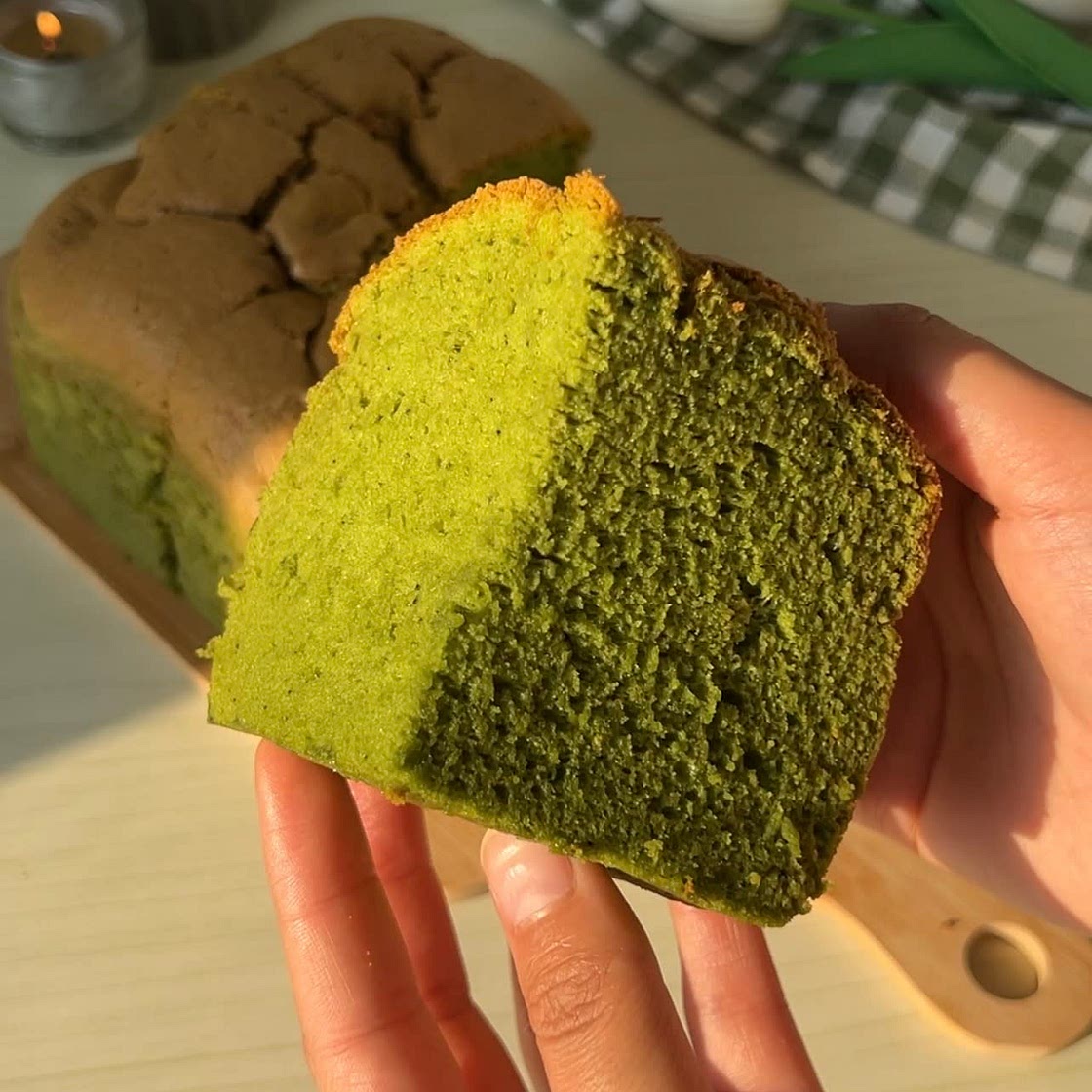 Matcha castella cake