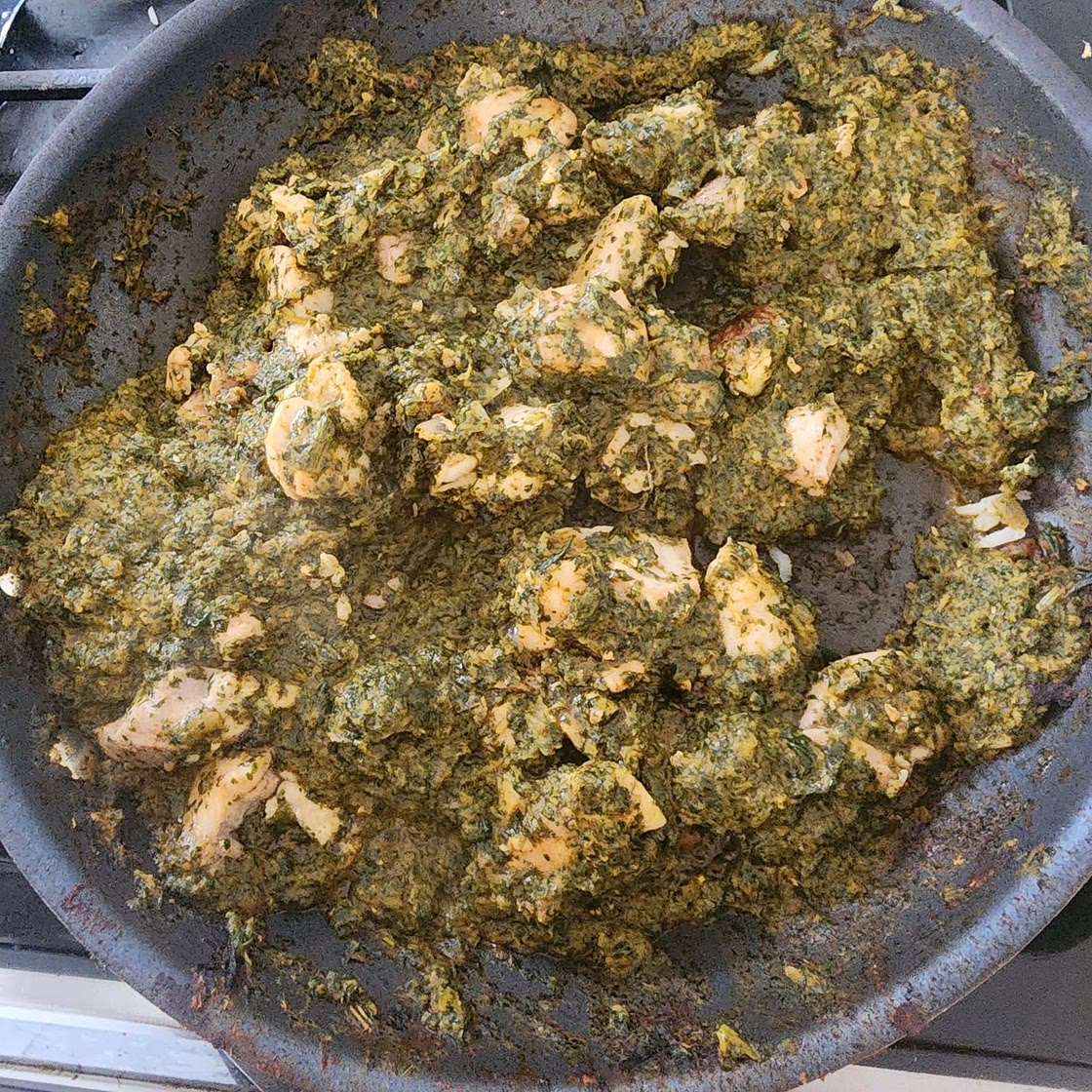 Chicken Saag (Chicken and Spinach Curry)