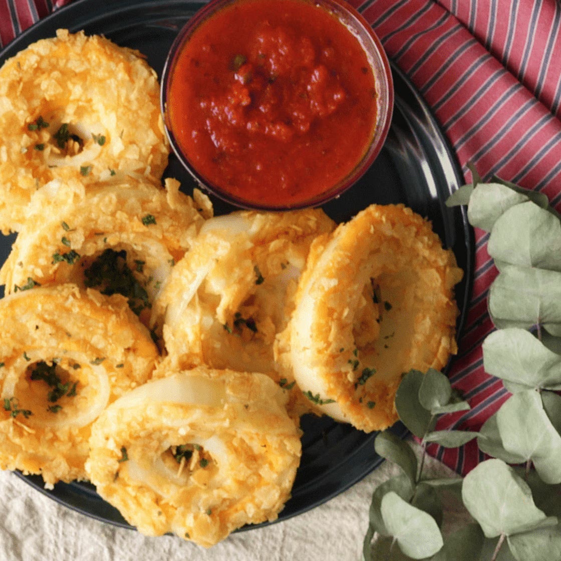 Baked Onion Cheese Rings
