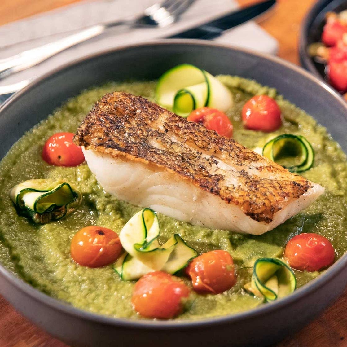 Sea Bass in Green Curry