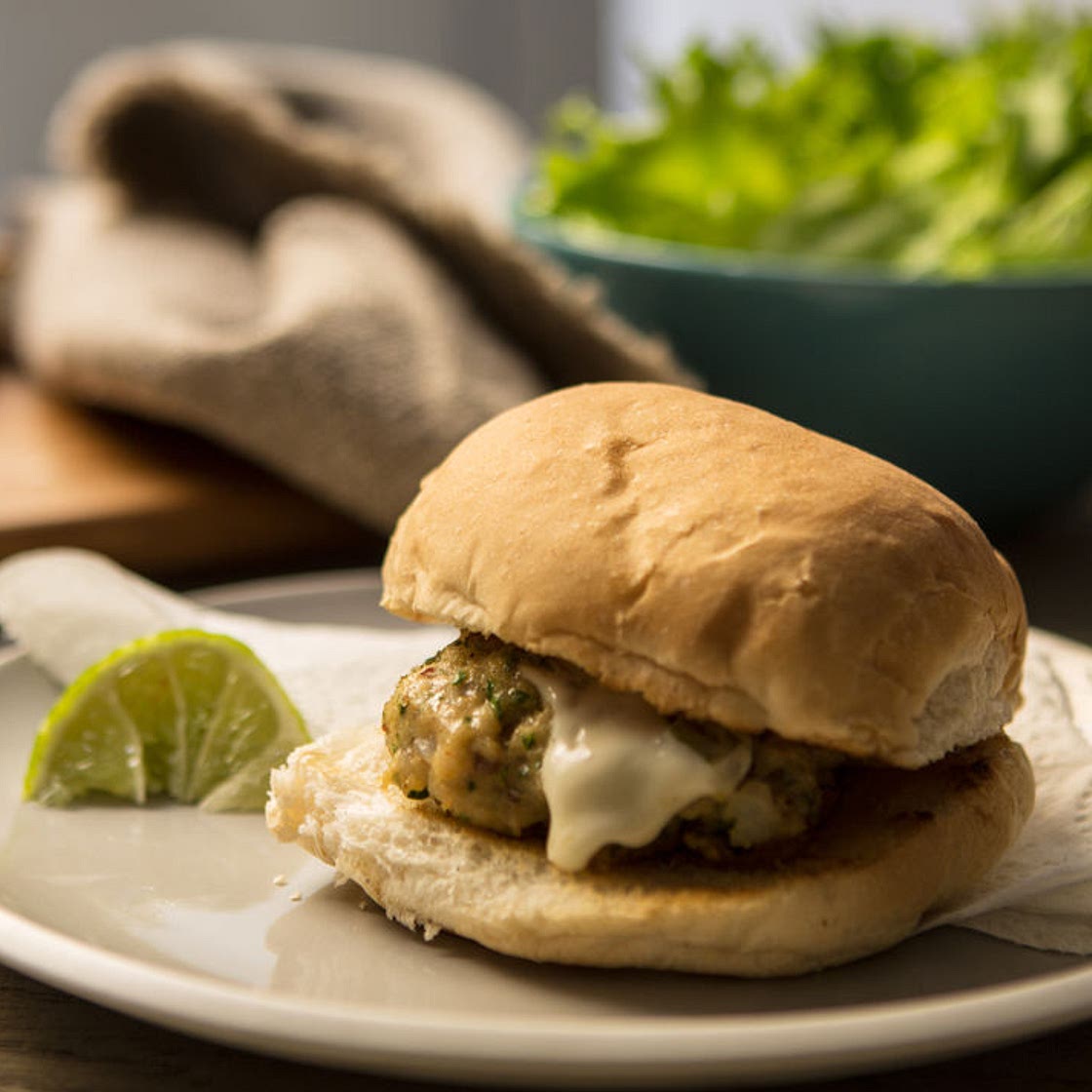 Cod and mackerel burgers