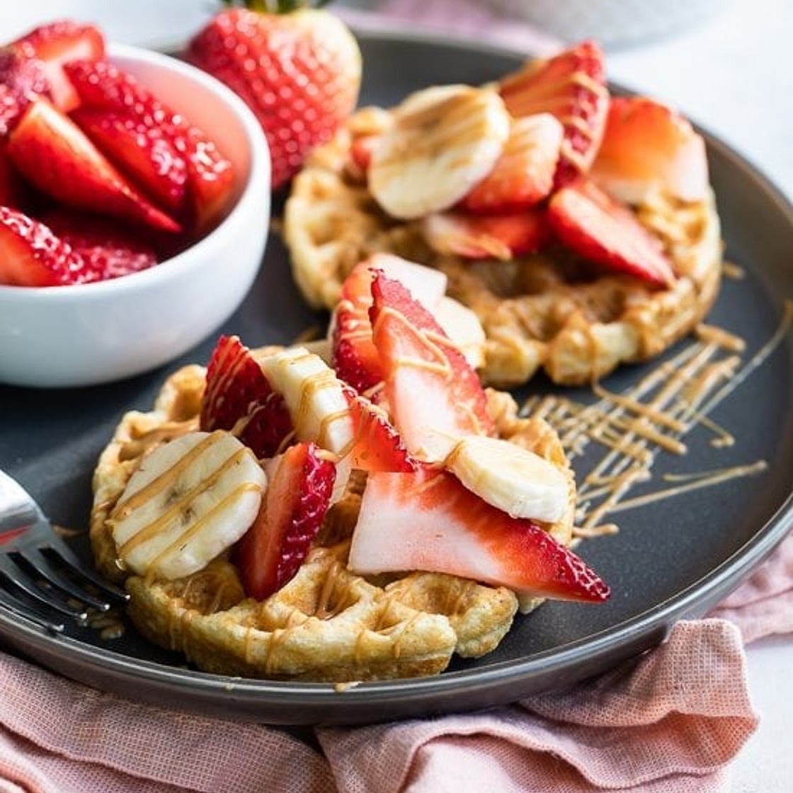 High Protein Oat Waffles