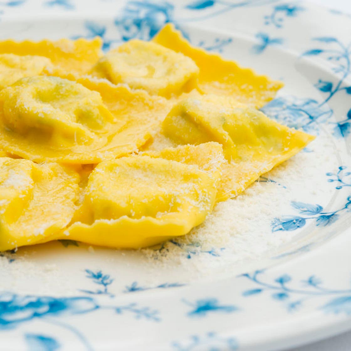 Herb and ricotta ravioli