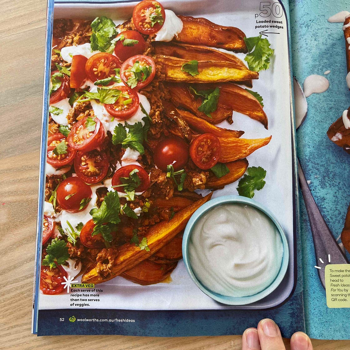 Loaded sweet potato wedges