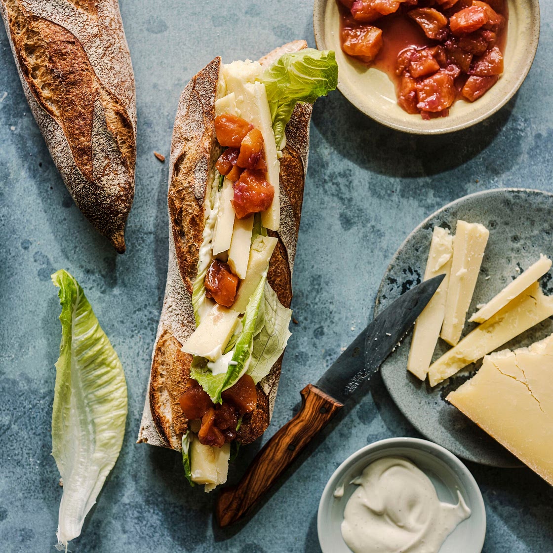 Fresh Peach and ginger relish recipe for cheese