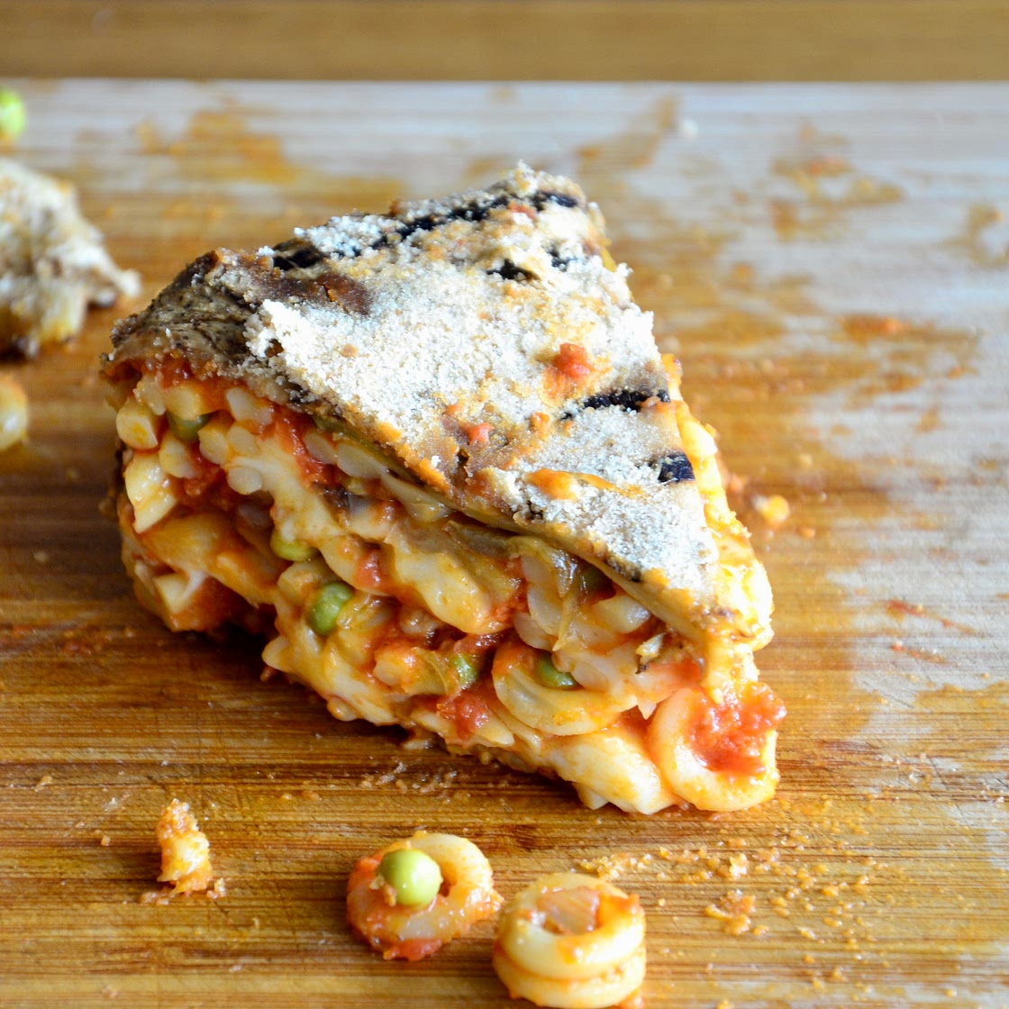 Timballo di anelletti e melanzane
