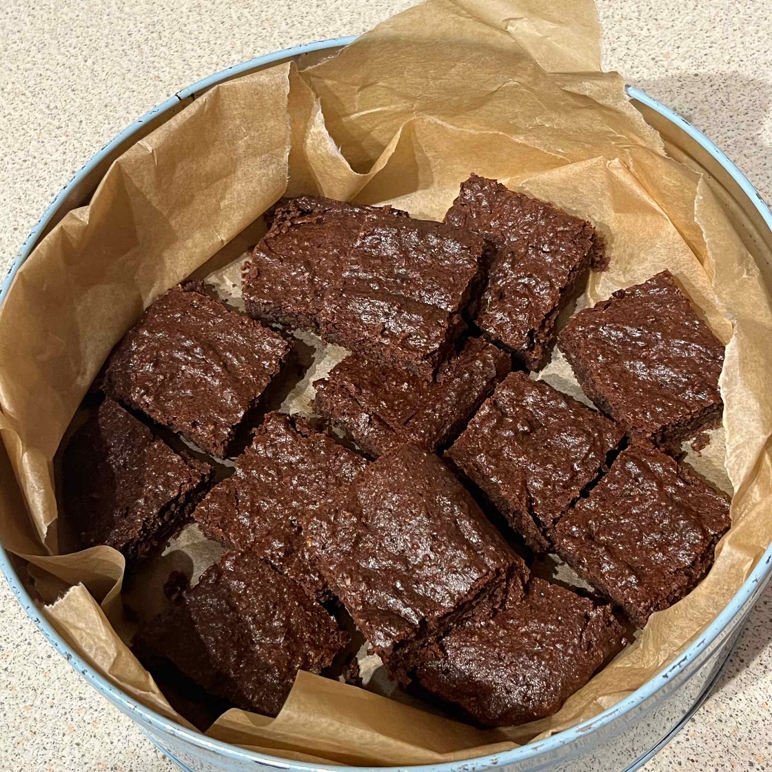 Vegan Olive Oil Oat Flour Brownies