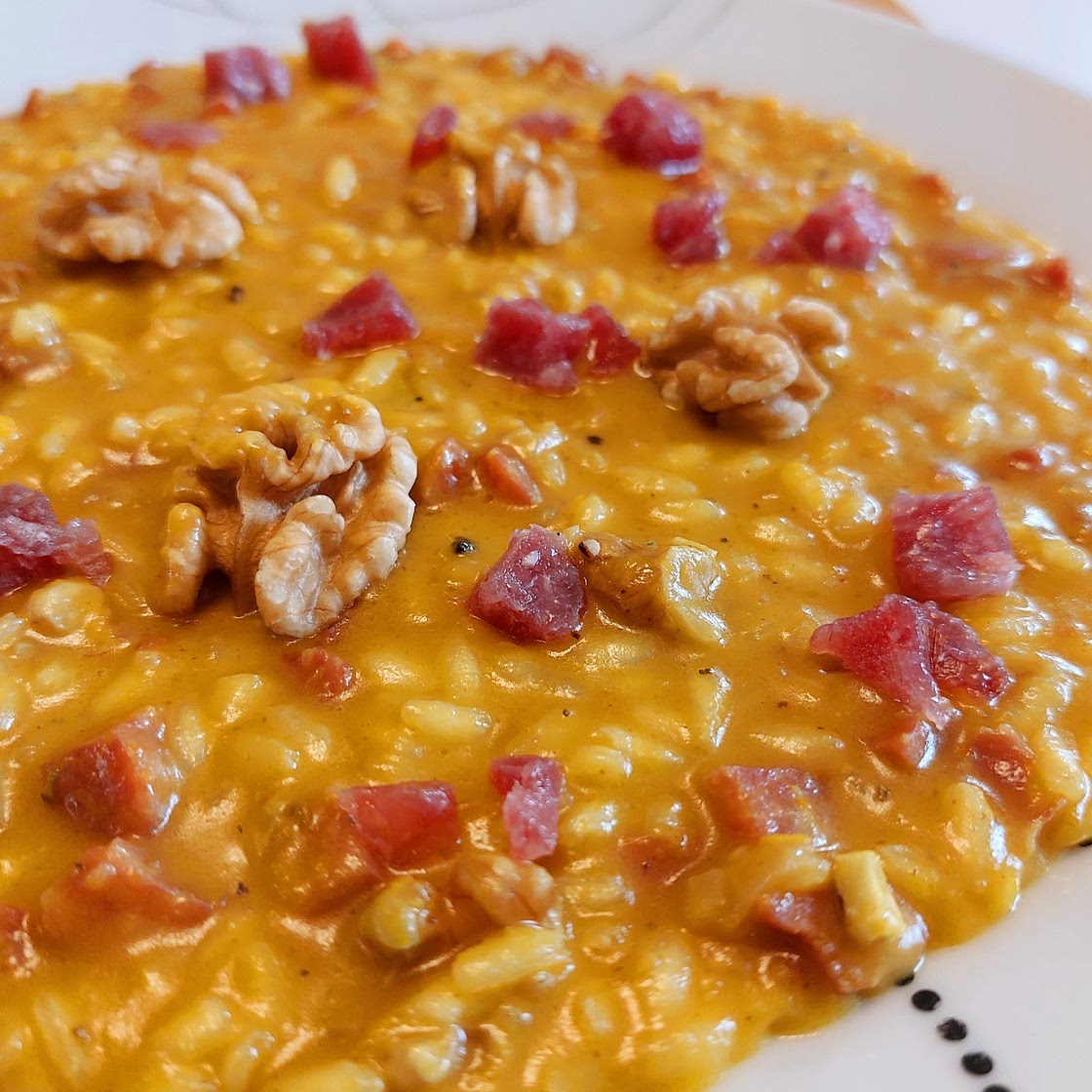 Risotto - Pumpkin, gorgonzola Italian sausage and walnuts