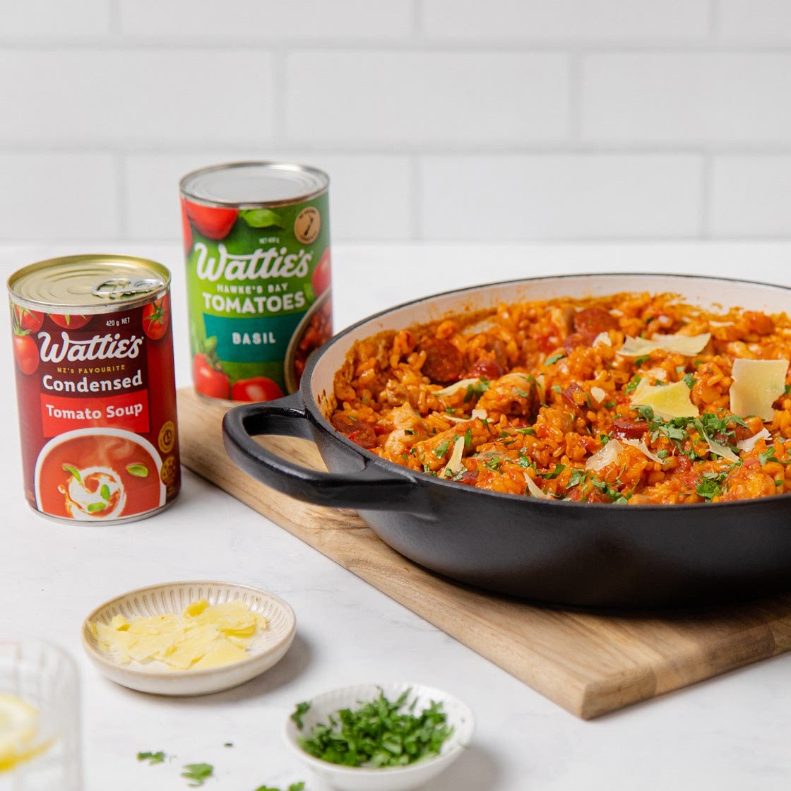 Easy Chicken and Tomatoes Oven Risotto